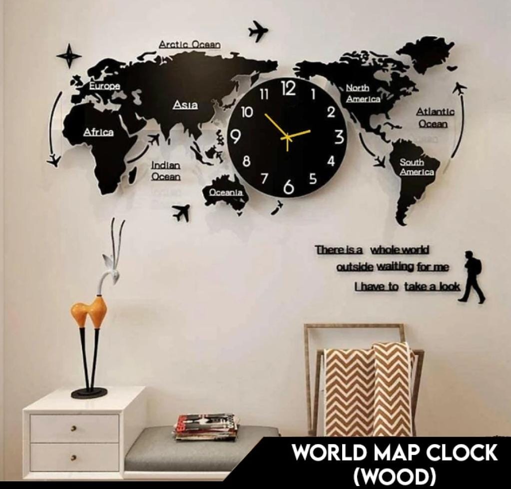 World Map Wall Clock (PRODUCT CODE : ZS22)