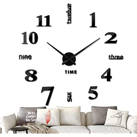 LARGE SIZE WOODEN DIY CLOCK WITH 12 INCHES NEEDLES (PRODUCT CODE : ZS03)